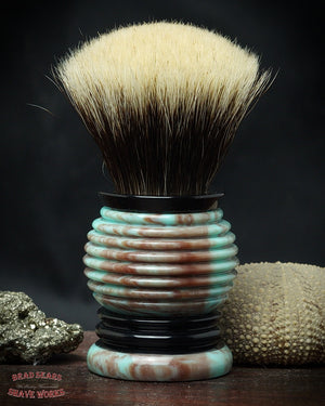Beehive/26mm Turquoise Stone & Ebony.  Finest Badger.